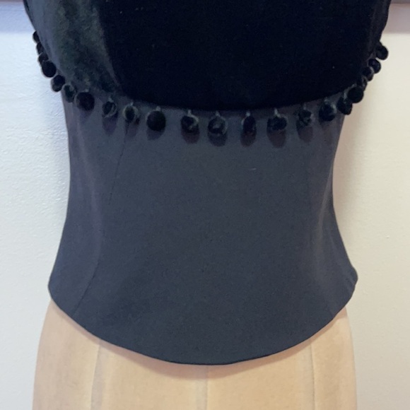 Moschino Cheap and Chip Black Velvet Tassel Top - Picture 5 of 15